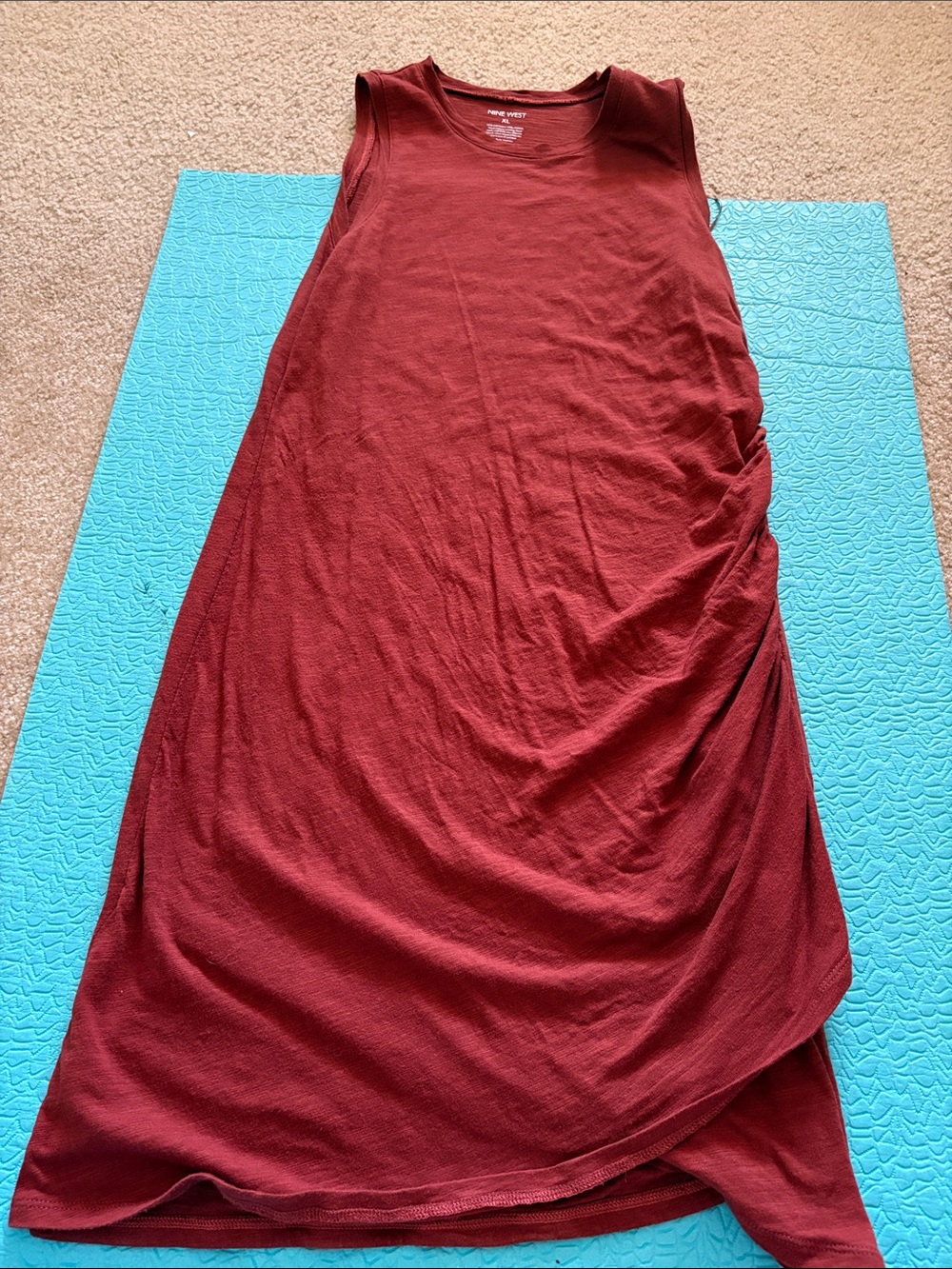 Nine West XL Brick Red bodycon dress